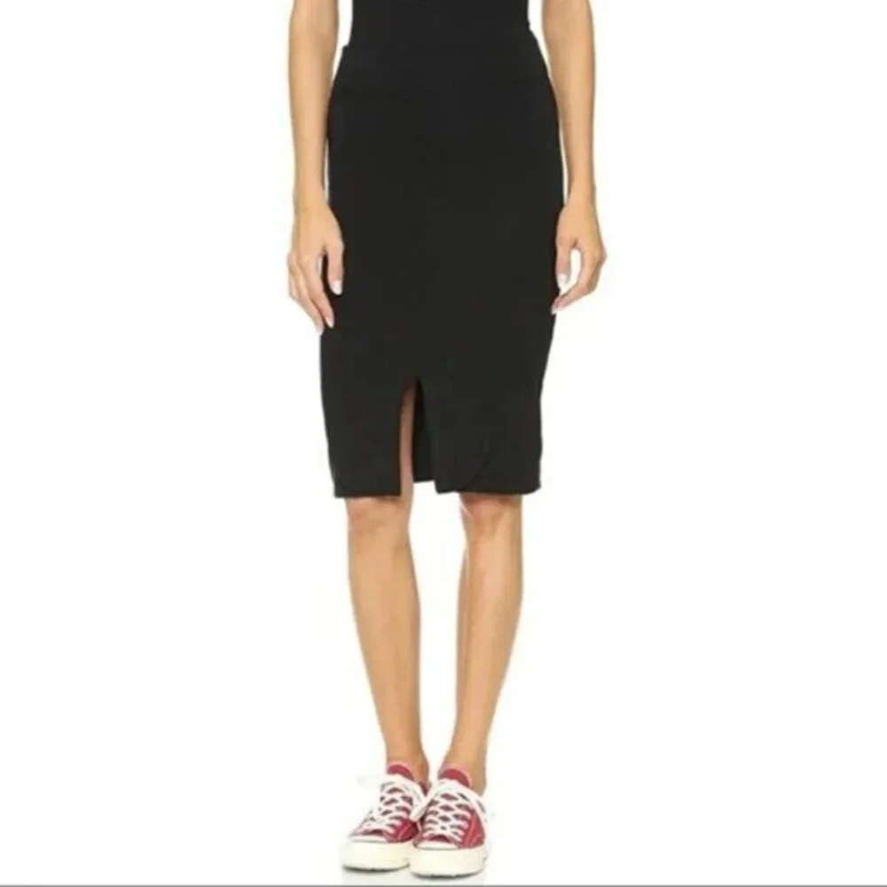 LNA Skirt Slit Mini High Rise Waist Black Small Whimsigoth Business casual - Picture 3 of 16